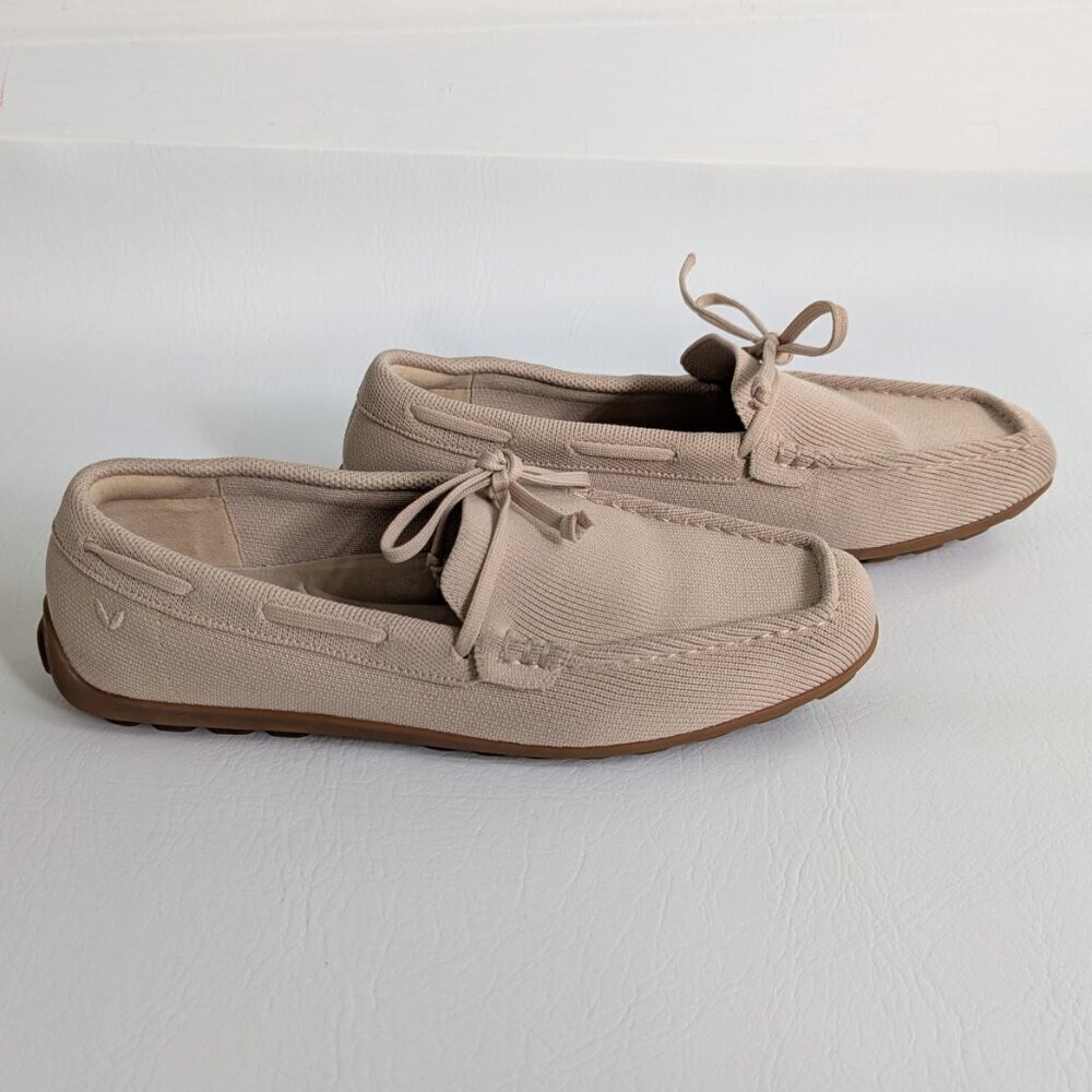 Vivaia Jackie Women's Shoes Size 8 Flat Knit Loafers Beige Square Toes - Picture 4 of 12